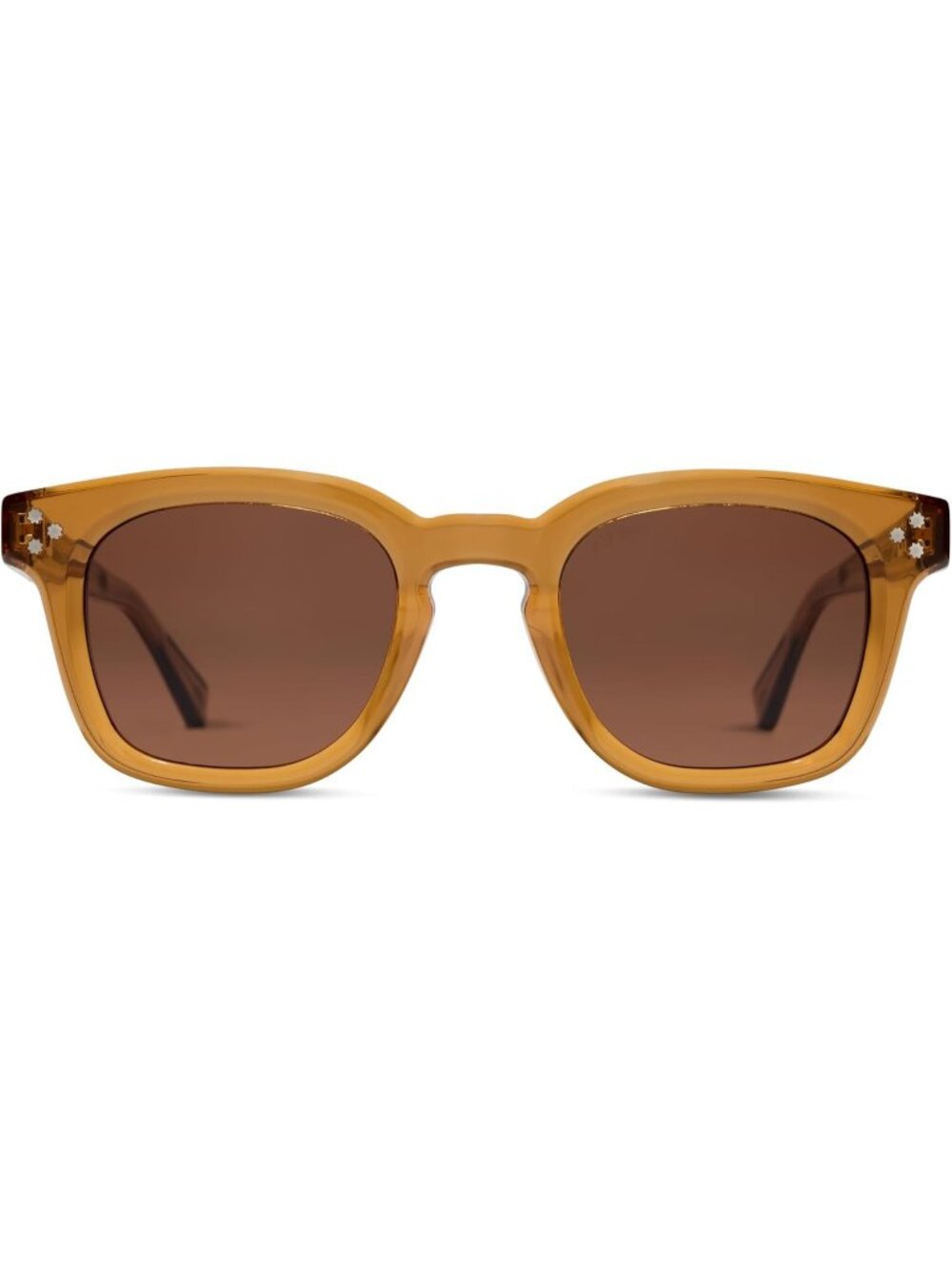 Unisex Whiskey Retro Rectangular UV Polarized Shape Memory Acetate Sunglasses